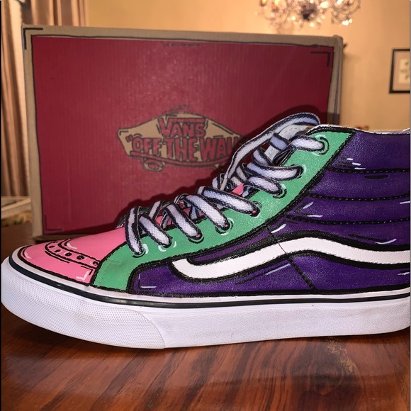 Custom Cartoon High Top Vans - Picture 5 of 9